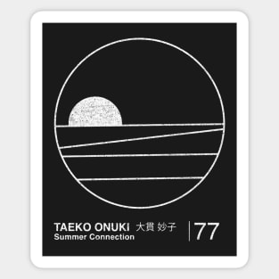 Taeko Onuki (Ohnuki) / Minimalist Graphic Design Fan Artwork Sticker